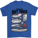 Types of Hot Dogs Funny Fast Food Mens T-Shirt 100% Cotton Royal Blue
