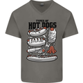 Types of Hot Dogs Funny Fast Food Mens V-Neck Cotton T-Shirt Charcoal
