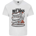 Types of Hot Dogs Funny Fast Food Mens V-Neck Cotton T-Shirt White