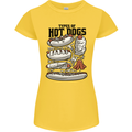 Types of Hot Dogs Funny Fast Food Womens Petite Cut T-Shirt Yellow