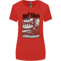 Types of Hot Dogs Funny Fast Food Womens Wider Cut T-Shirt Red