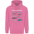 Types of Sharks Mens 80% Cotton Hoodie Azelea