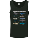 Types of Sharks Mens Vest Tank Top Black