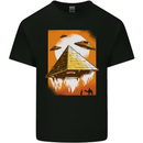 UFO Pyramid Alien Flying Saucer Kids T-Shirt Childrens Black