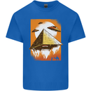 UFO Pyramid Alien Flying Saucer Kids T-Shirt Childrens Royal Blue