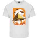 UFO Pyramid Alien Flying Saucer Kids T-Shirt Childrens White