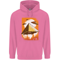 UFO Pyramid Alien Flying Saucer Mens 80% Cotton Hoodie Azelea