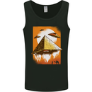 UFO Pyramid Alien Flying Saucer Mens Vest Tank Top Black