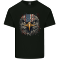 USA American Eagle Head America Mens Cotton T-Shirt Tee Top Black