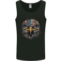 USA American Eagle Head America Mens Vest Tank Top Black