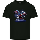 USA American Eagle Mens Cotton T-Shirt Tee Top Black
