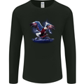 USA American Eagle Mens Long Sleeve T-Shirt Black