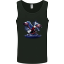 USA American Eagle Mens Vest Tank Top Black