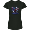 USA American Eagle Womens Petite Cut T-Shirt Black