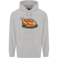 USA American Football Turkey Thanks Giving Mens 80% Cotton Hoodie Sports Grey