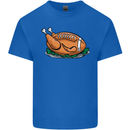 USA American Football Turkey Thanks Giving Mens Cotton T-Shirt Tee Top Royal Blue