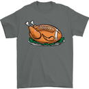 USA American Football Turkey Thanks Giving Mens T-Shirt 100% Cotton Charcoal