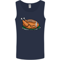 USA American Football Turkey Thanks Giving Mens Vest Tank Top Navy Blue