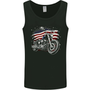 USA Biker Motorcycle American Flag Mens Vest Tank Top Black