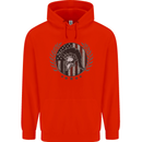 USA Bodybuilding Flag Gym Training Spartan Childrens Kids Hoodie Bright Red