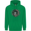 USA Bodybuilding Flag Gym Training Spartan Childrens Kids Hoodie Irish Green