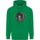 USA Bodybuilding Flag Gym Training Spartan Childrens Kids Hoodie Irish Green