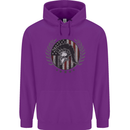 USA Bodybuilding Flag Gym Training Spartan Childrens Kids Hoodie Purple