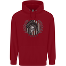 USA Bodybuilding Flag Gym Training Spartan Childrens Kids Hoodie Red