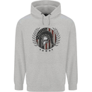 USA Bodybuilding Flag Gym Training Spartan Childrens Kids Hoodie Sports Grey