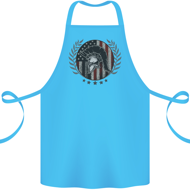 USA Bodybuilding Flag Gym Training Spartan Cotton Apron 100% Organic Turquoise