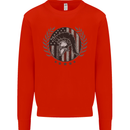 USA Bodybuilding Flag Gym Training Spartan Kids Sweatshirt Jumper Bright Red