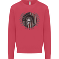 USA Bodybuilding Flag Gym Training Spartan Kids Sweatshirt Jumper Heliconia
