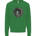 USA Bodybuilding Flag Gym Training Spartan Kids Sweatshirt Jumper Irish Green