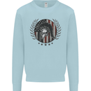 USA Bodybuilding Flag Gym Training Spartan Kids Sweatshirt Jumper Light Blue
