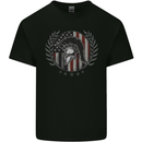 USA Bodybuilding Flag Gym Training Spartan Kids T-Shirt Childrens Black