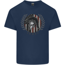 USA Bodybuilding Flag Gym Training Spartan Kids T-Shirt Childrens Navy Blue