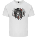 USA Bodybuilding Flag Gym Training Spartan Kids T-Shirt Childrens White