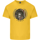 USA Bodybuilding Flag Gym Training Spartan Kids T-Shirt Childrens Yellow
