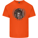 USA Bodybuilding Flag Gym Training Spartan Mens Cotton T-Shirt Tee Top Orange