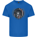 USA Bodybuilding Flag Gym Training Spartan Mens Cotton T-Shirt Tee Top Royal Blue