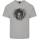USA Bodybuilding Flag Gym Training Spartan Mens Cotton T-Shirt Tee Top Sports Grey