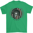 USA Bodybuilding Flag Gym Training Spartan Mens T-Shirt 100% Cotton Irish Green