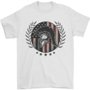 USA Bodybuilding Flag Gym Training Spartan Mens T-Shirt 100% Cotton White