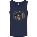 USA Bodybuilding Flag Gym Training Spartan Mens Vest Tank Top Navy Blue