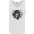 USA Bodybuilding Flag Gym Training Spartan Mens Vest Tank Top White