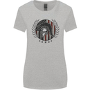 USA Bodybuilding Flag Gym Training Spartan Womens Wider Cut T-Shirt Sports Grey