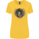 USA Bodybuilding Flag Gym Training Spartan Womens Wider Cut T-Shirt Yellow