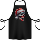 USA Christmas Skull Xmas American Flag Biker Cotton Apron 100% Organic Black