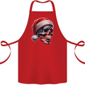 USA Christmas Skull Xmas American Flag Biker Cotton Apron 100% Organic Red
