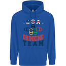 USA Drinking Team Funny Bachelor Party Beer Childrens Kids Hoodie Royal Blue